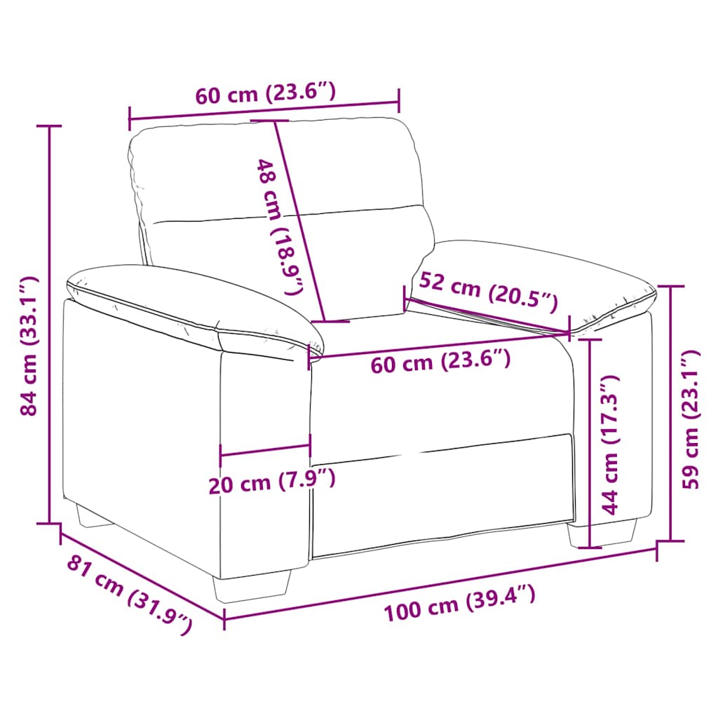 Poltrona tecido cinzento-escuro
