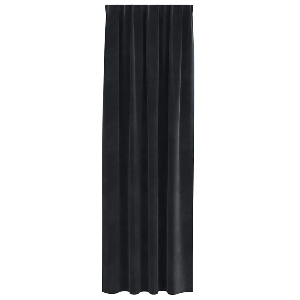 Cortinas com cortinas 2 pcs Preto 140 x 225 cm Veludo