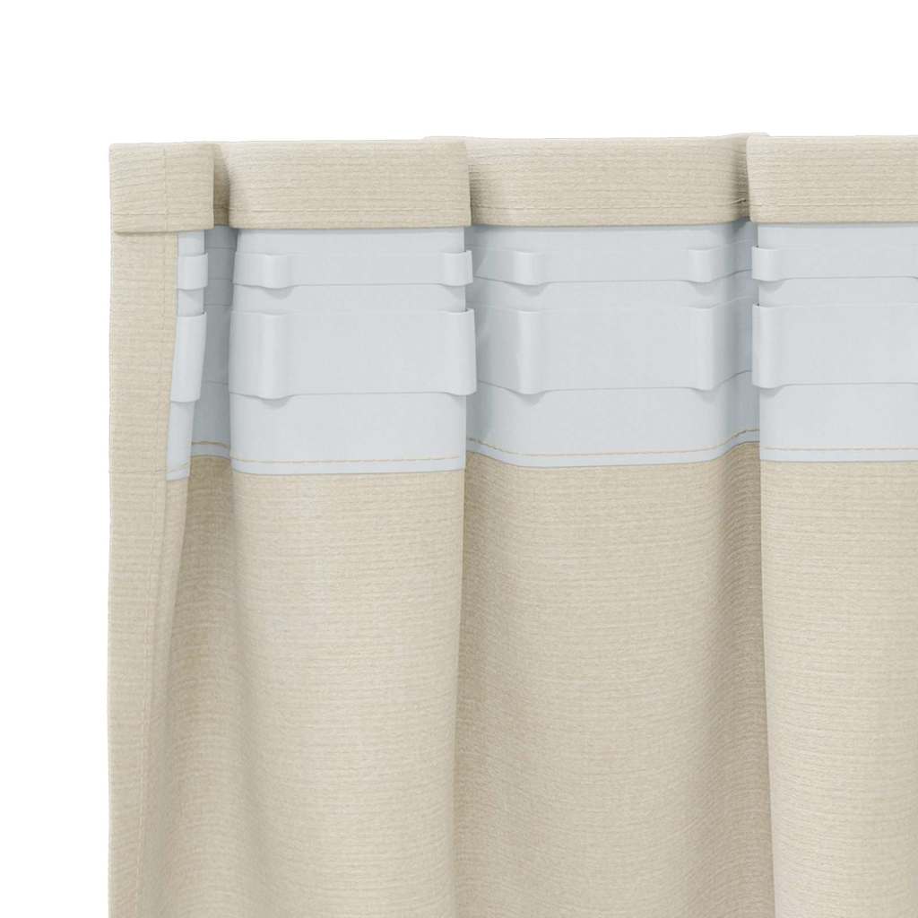 Cortinas com cortinas 2 pcs Creme 140 x 225 cm Veludo