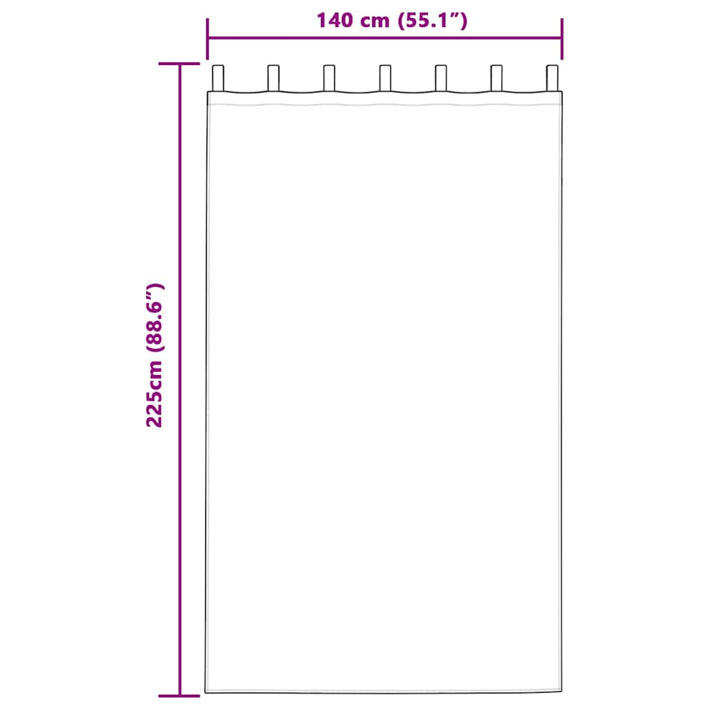 Cortinas com cortinas 2 pcs Creme 140 x 225 cm Veludo