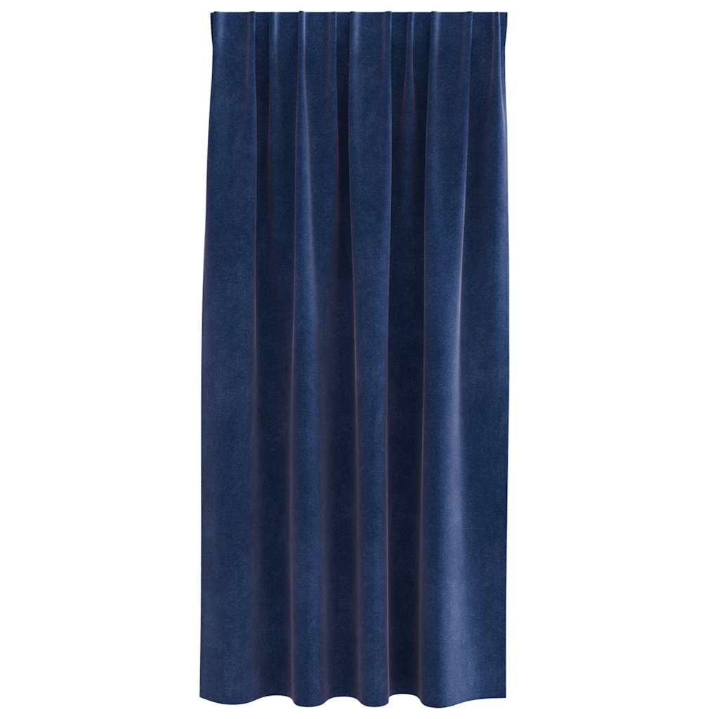 Cortinas com cortinas 2 pcs Azul Escuro 140 x 175 cm Veludo