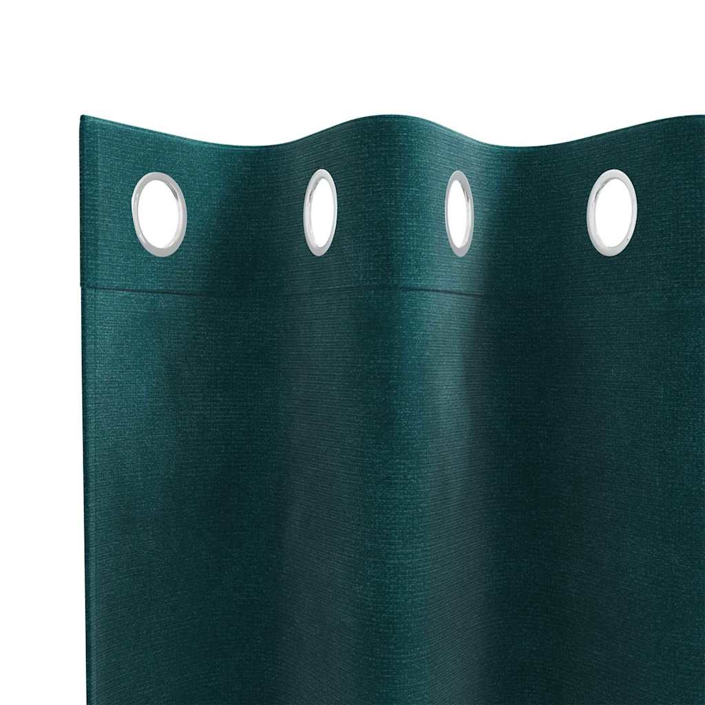 Cortinas com cortinas 2 pcs Verde Escuro 140 x 175 cm Veludo