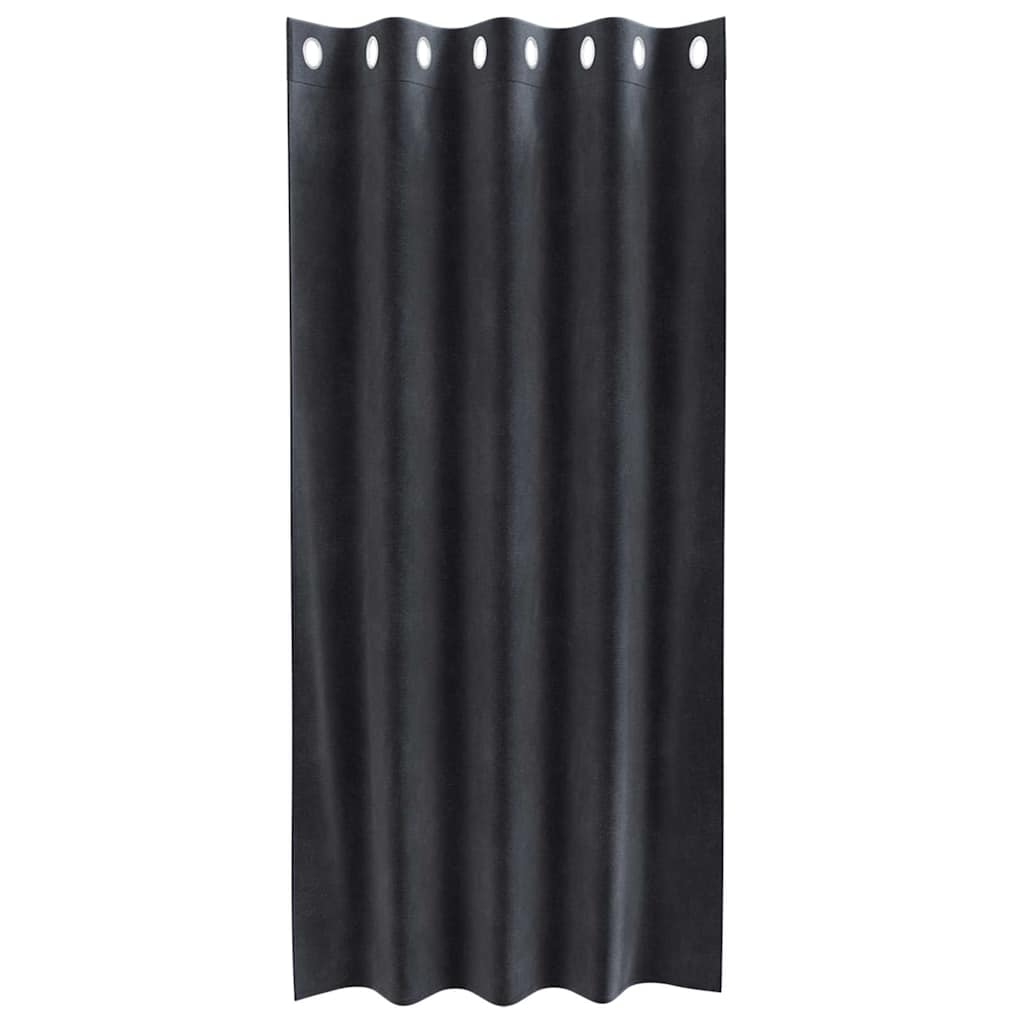 Cortinas com cortinas 2 pcs Cinzento escuro 140 x 175 cm Veludo