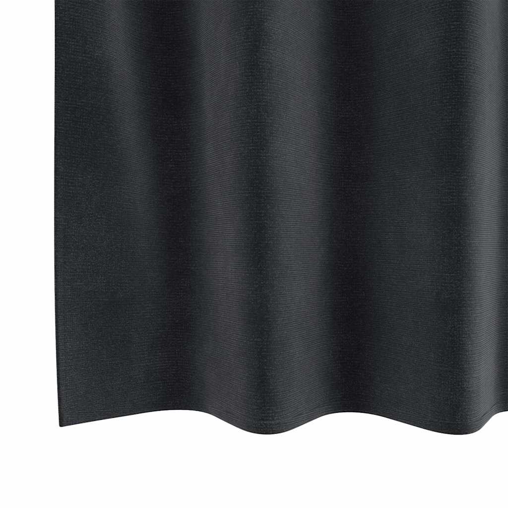 Cortinas com cortinas 2 pcs Cinzento escuro 140 x 260 cm Veludo