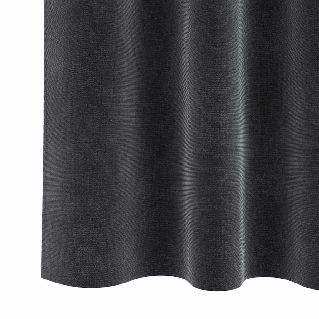 Cortinas com cortinas 2 pcs Cinzento escuro 140 x 175 cm Veludo