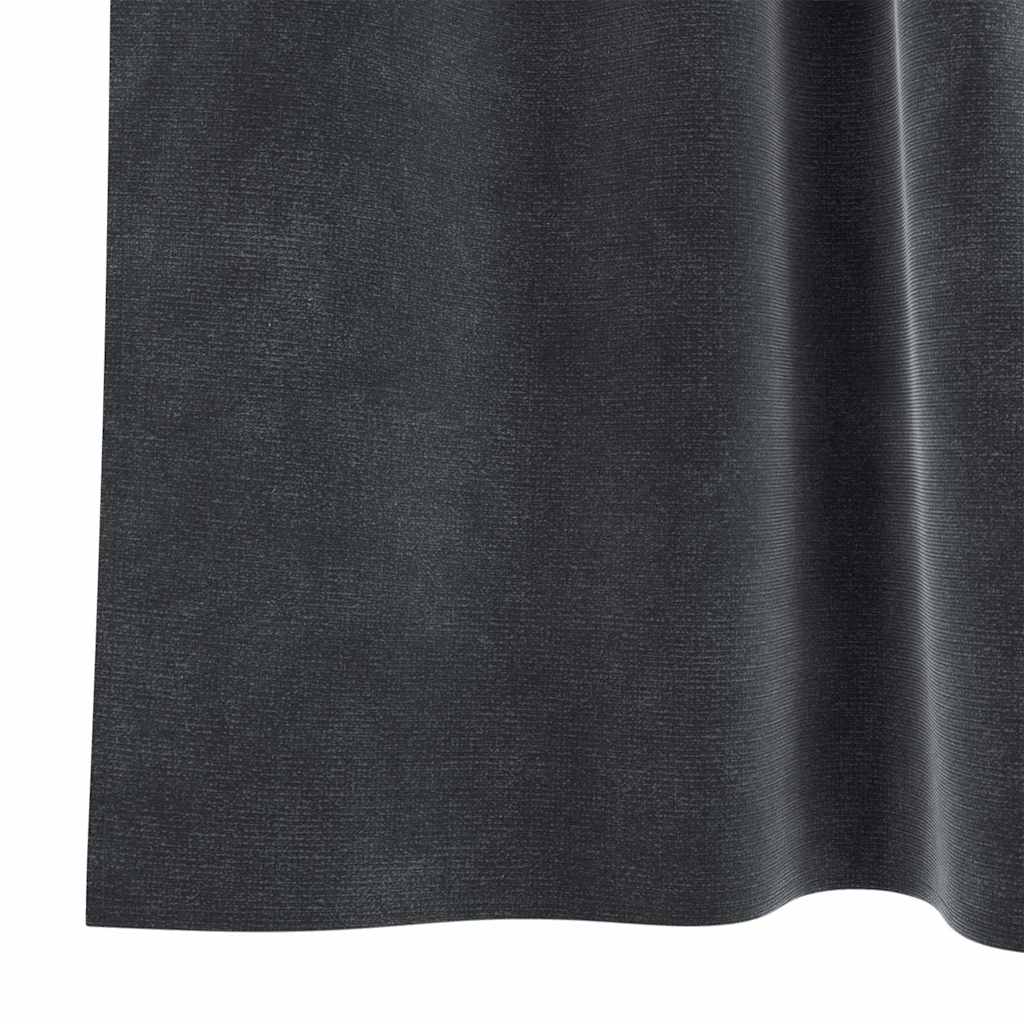 Cortinas com cortinas 2 pcs Cinzento escuro 140 x 225 cm Veludo