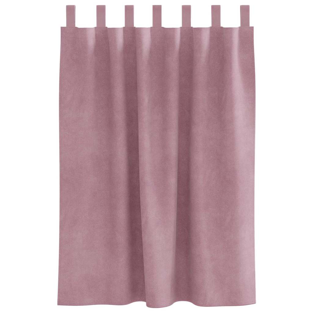 Cortinas com cortinas 2 pcs Rosa escura 140 x 140 cm Veludo