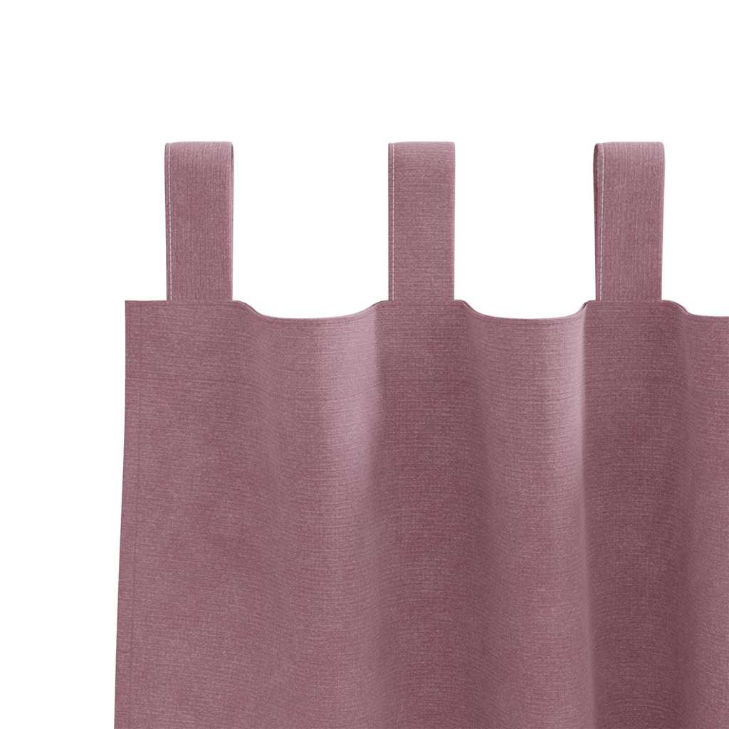 Cortinas com cortinas 2 pcs Rosa Escuro 140 x 245 cm Veludo