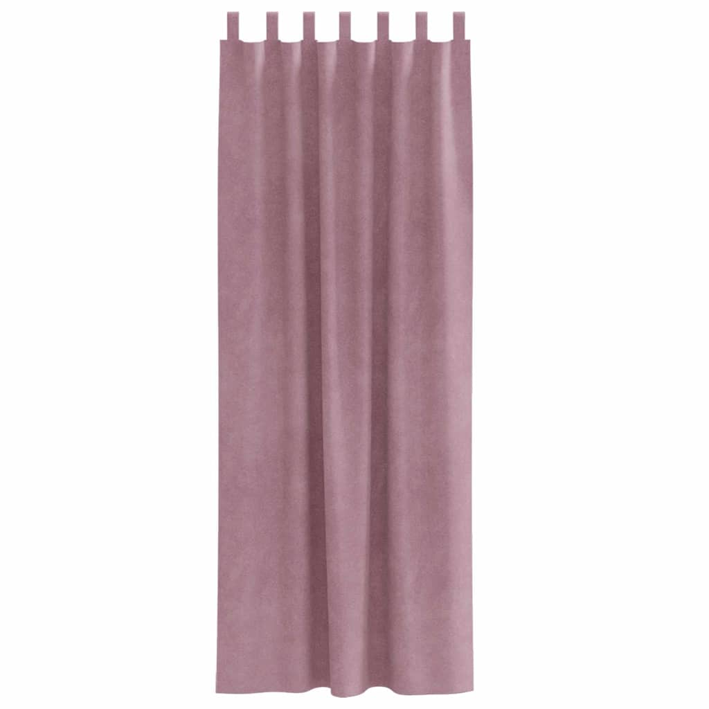 Cortinas com cortinas 2 pcs Rosa Escuro 140 x 245 cm Veludo