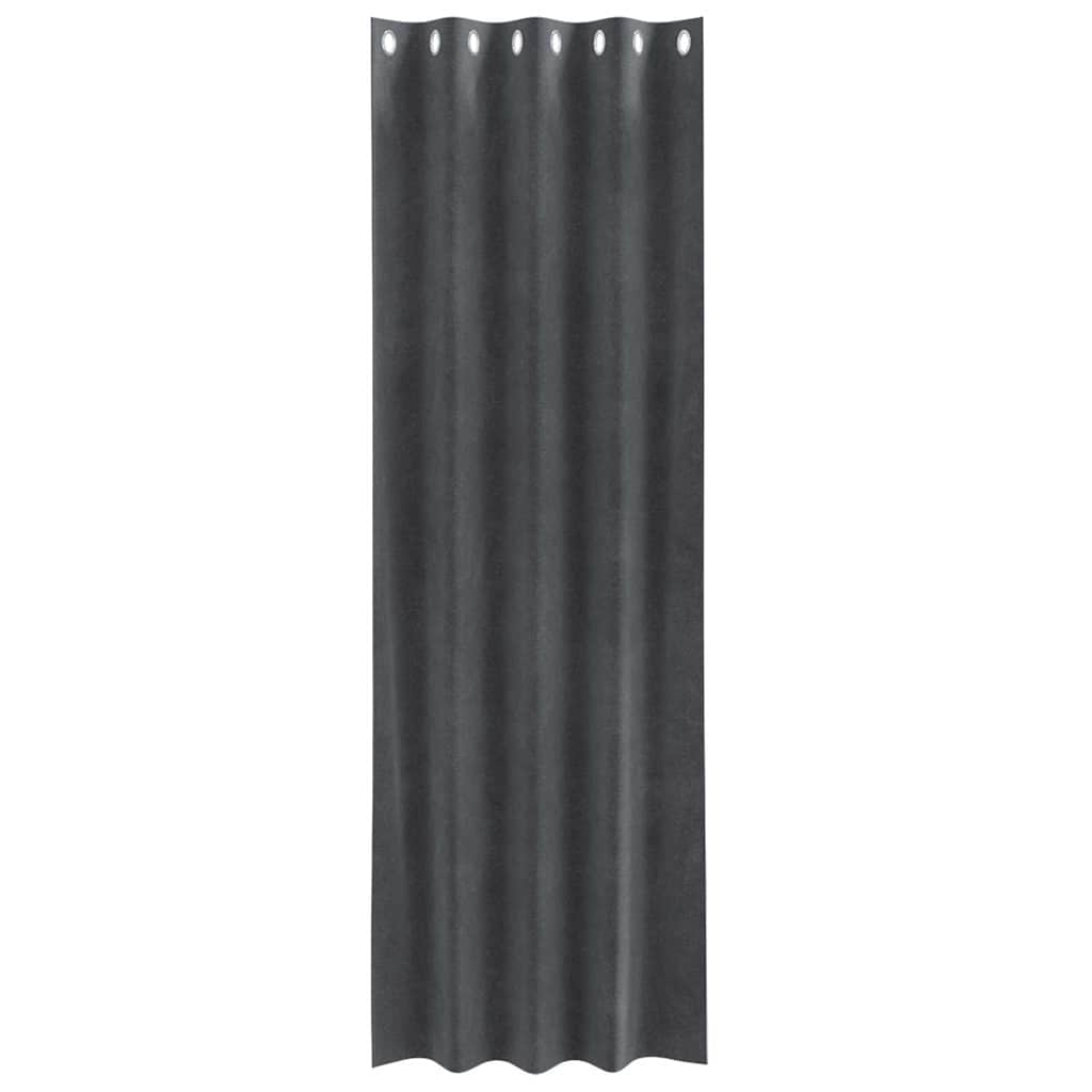 Cortinas com cortinas 2 pcs Cinzento-claro 140 x 245 cm Veludo