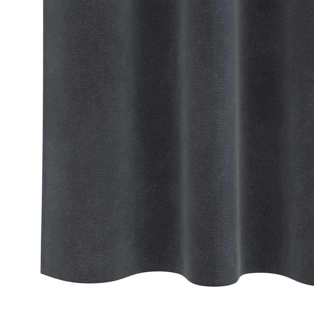Cortinas com cortinas 2 pcs Cinzento-claro 140 x 260 cm Veludo
