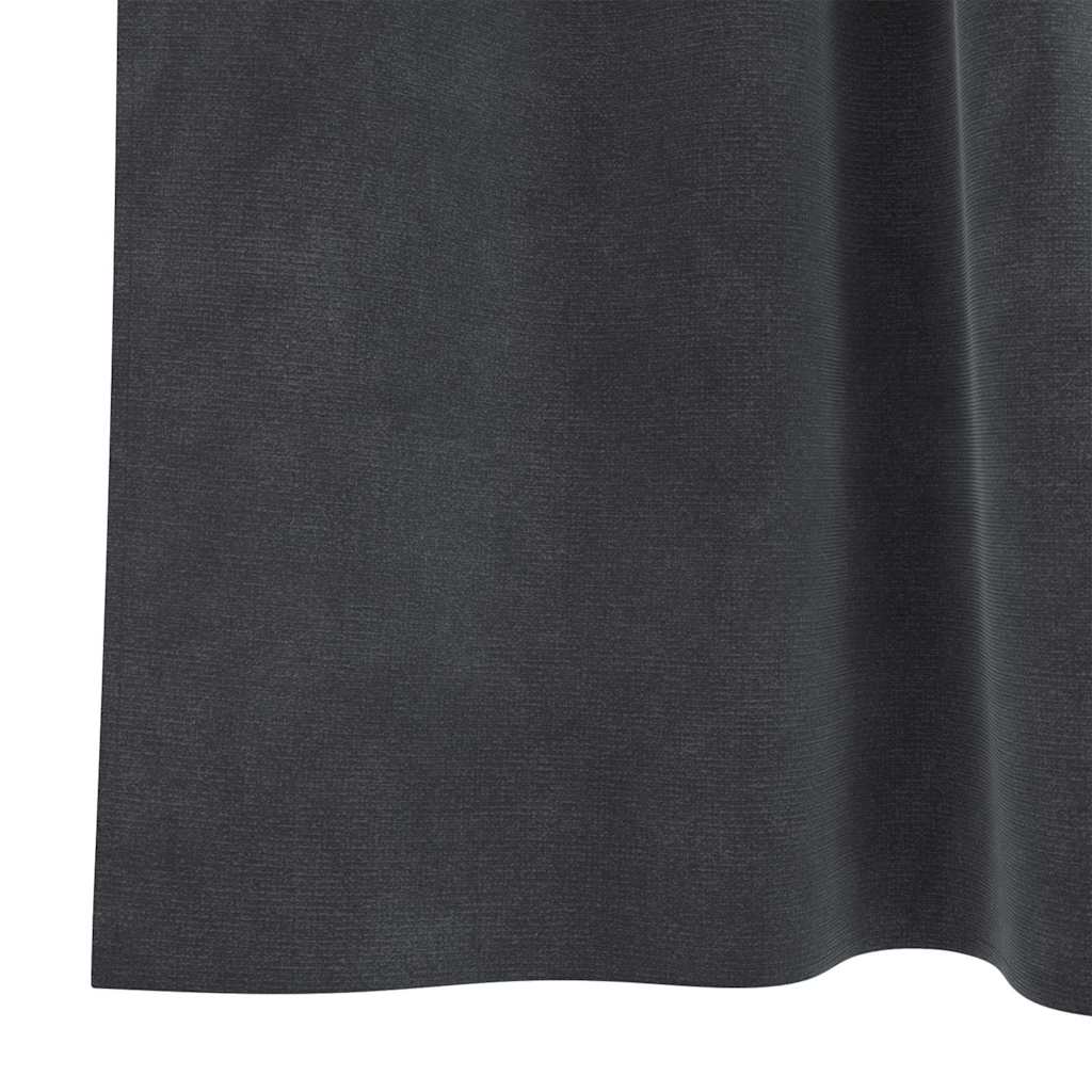 Cortinas com cortinas 2 pcs Cinzento-claro 140 x 245 cm Veludo