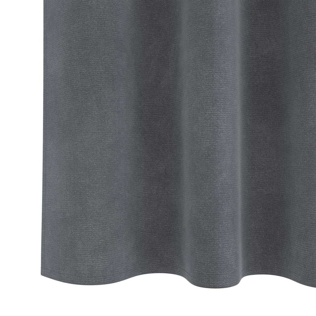 Cortinas com cortinas 2 pcs Cinzento-claro 140 x 225 cm Veludo