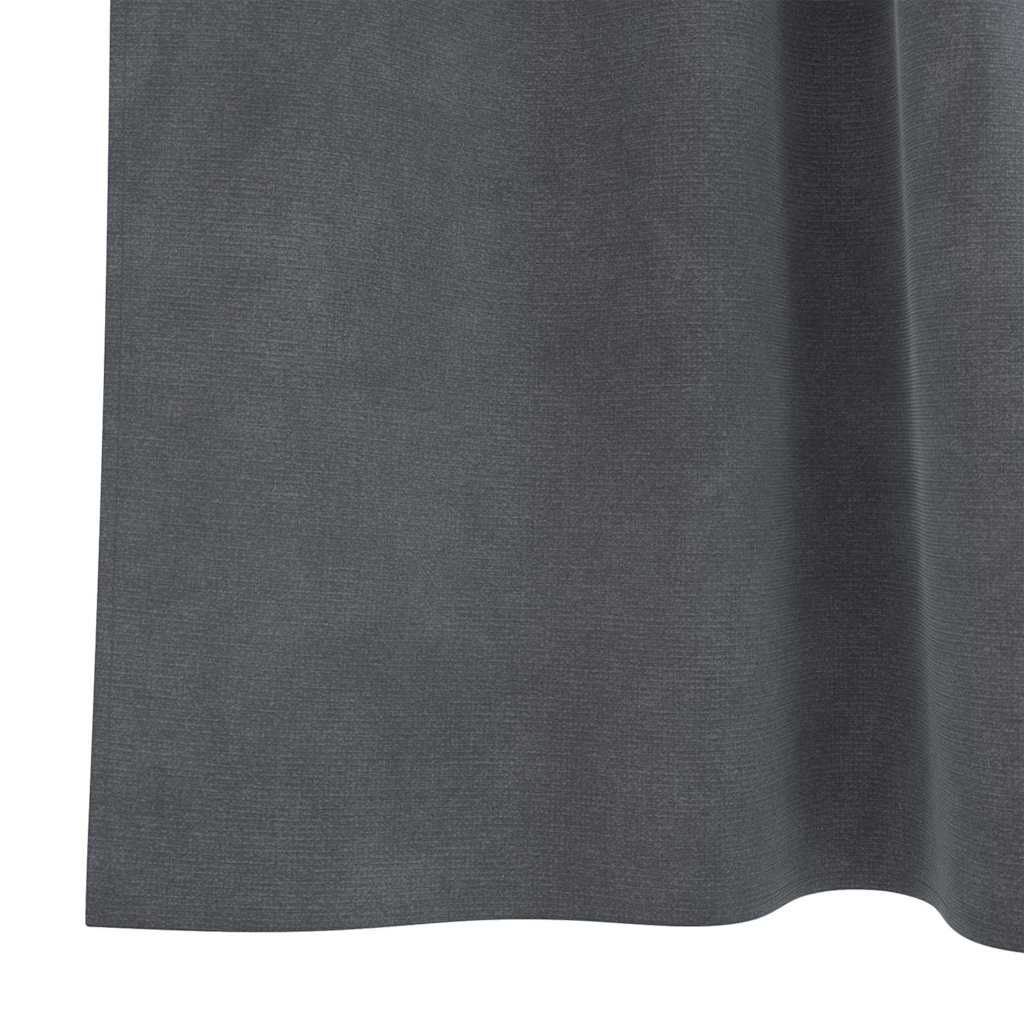 Cortinas com cortinas 2 pcs Cinzento-claro 140 x 140 cm Veludo