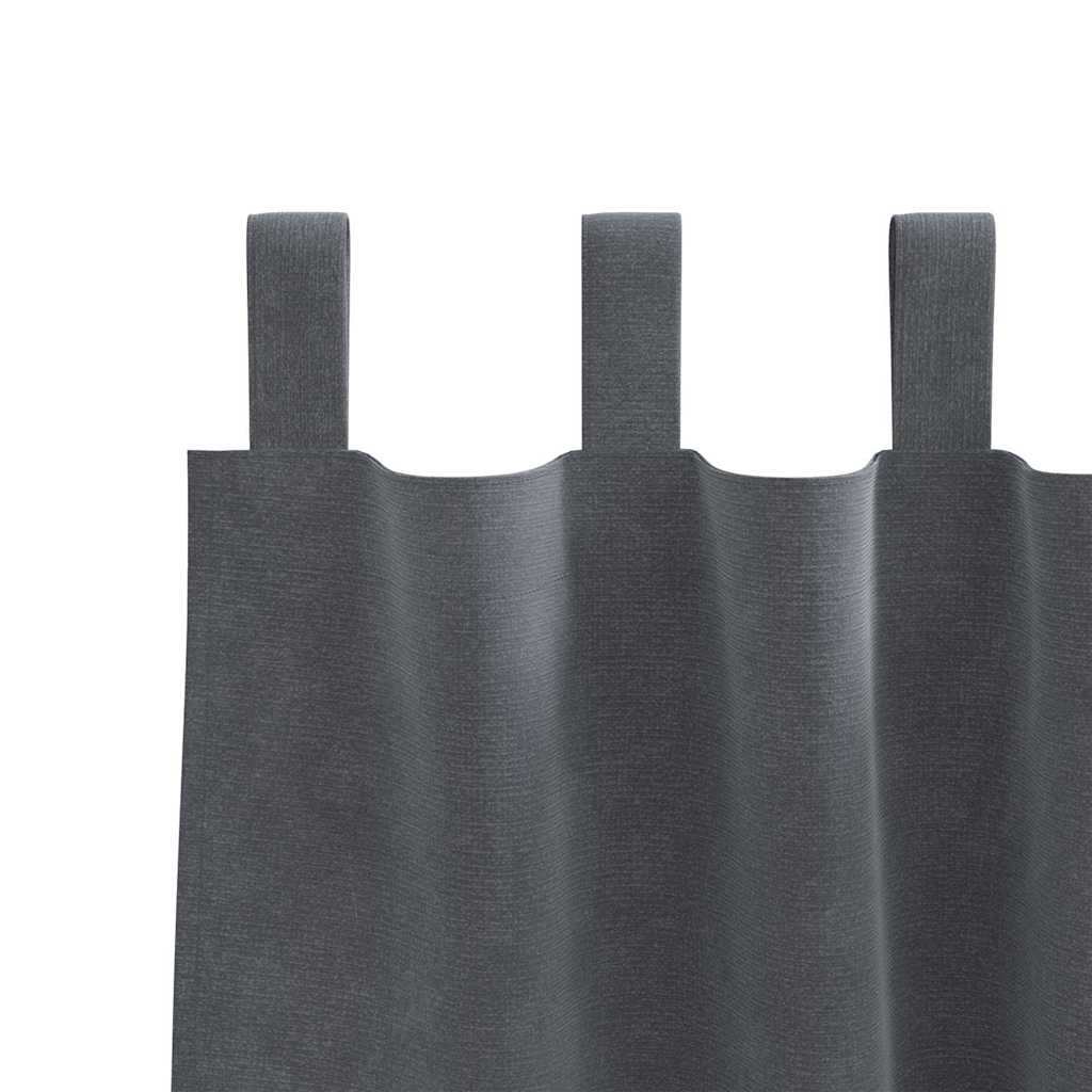 Cortinas com cortinas 2 pcs Cinzento-claro 140 x 245 cm Veludo