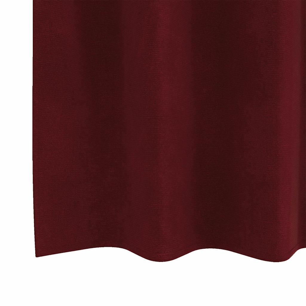 Cortinas com cortinas 2 pcs vermelho tinto 140 x 140 cm Veludo