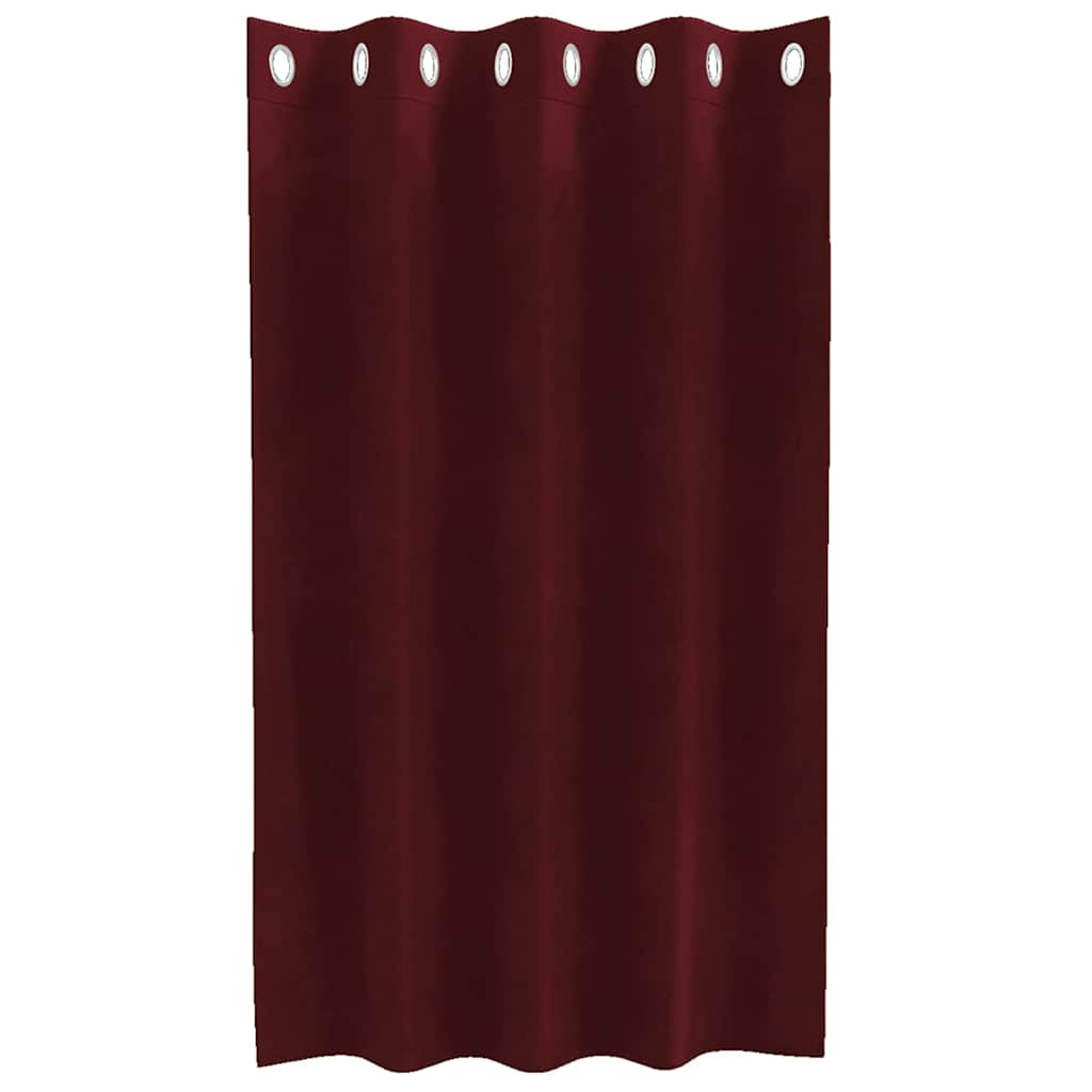 Cortinas com cortinas 2 pcs vermelho tinto 140 x 140 cm Veludo