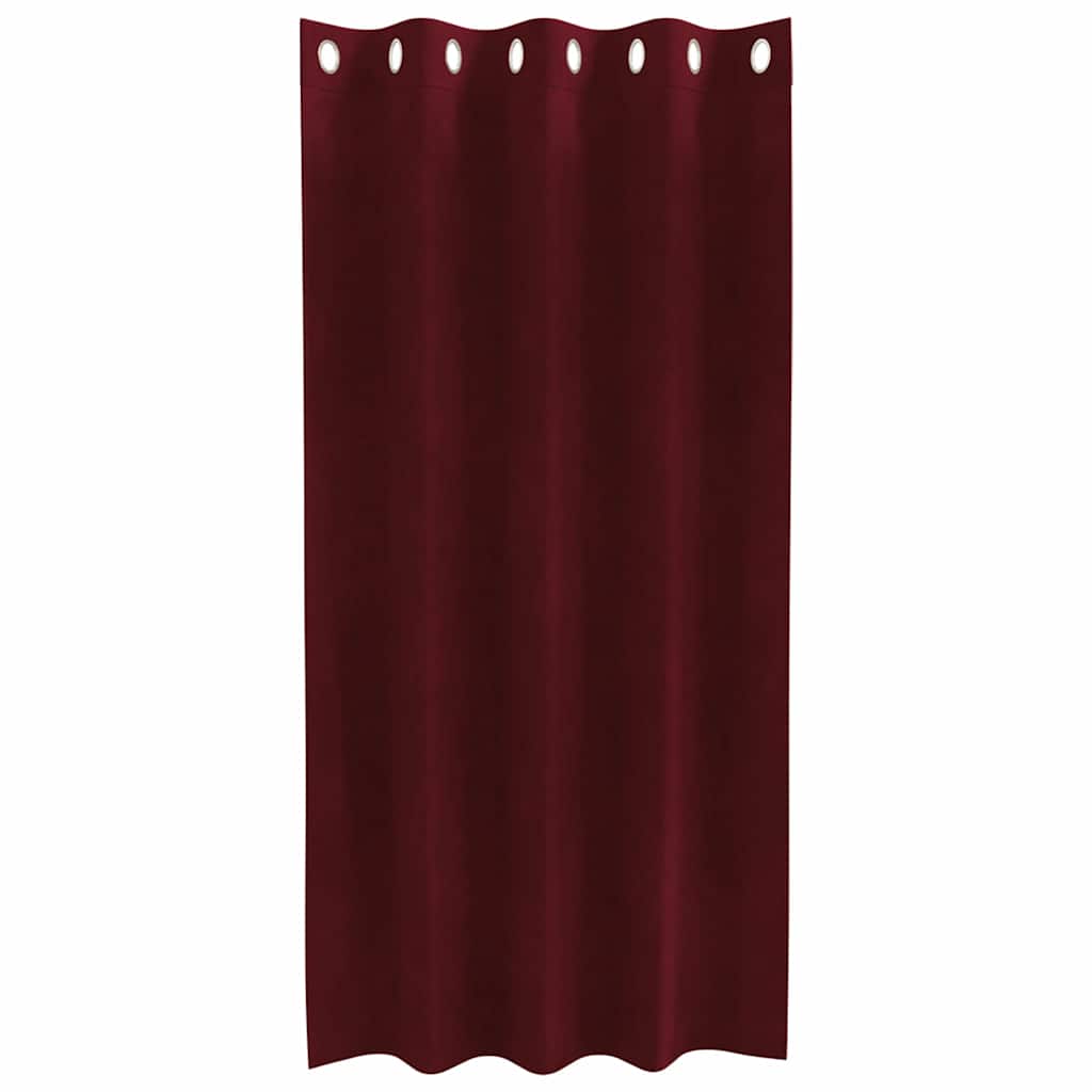Cortinas com cortinas 2 pcs vermelho tinto 140 x 175 cm Veludo