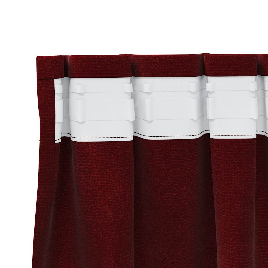 Cortinas com cortinas 2 pcs vermelho tinto 140 x 245 cm Veludo