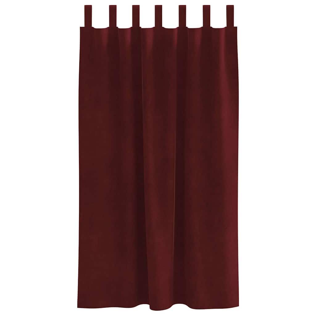 Cortinas com cortinas 2 pcs vermelho tinto 140 x 175 cm Veludo