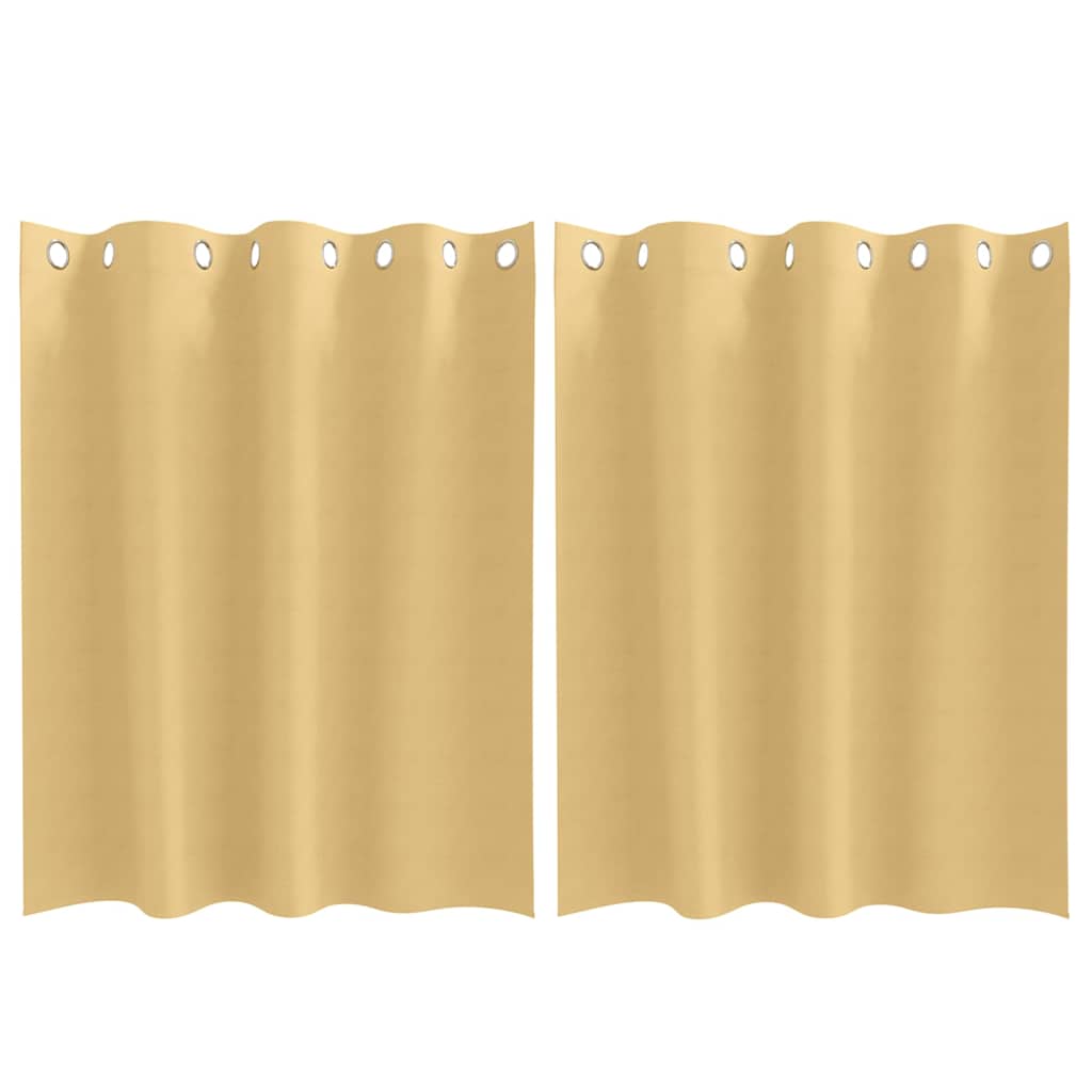 Cortinas opacas com cortinas Bege Poliéster