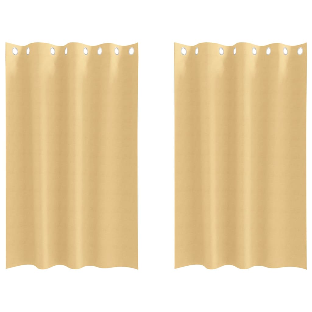 Cortinas opacas com cortinas Bege Poliéster