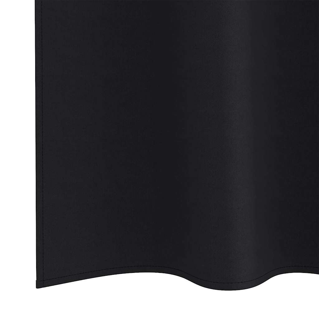 Cortinas opacas com cortinas Preto Poliéster