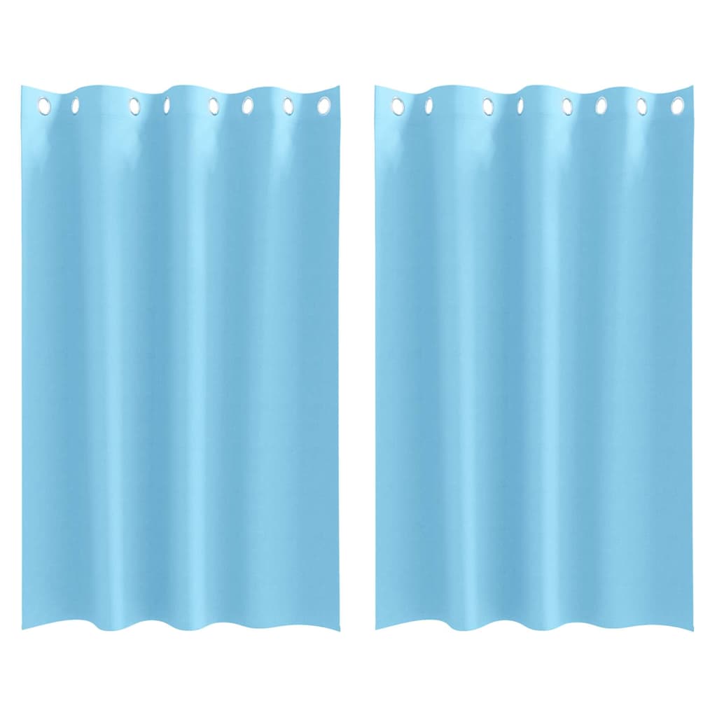 Cortinas opacas com cortinas Azul Claro Poliéster