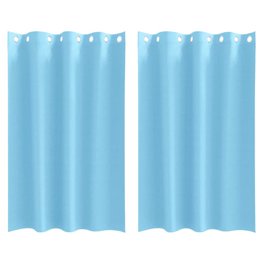 Cortinas Blackout com Argolas 2 pcs Azul Claro 175 x 140 cm