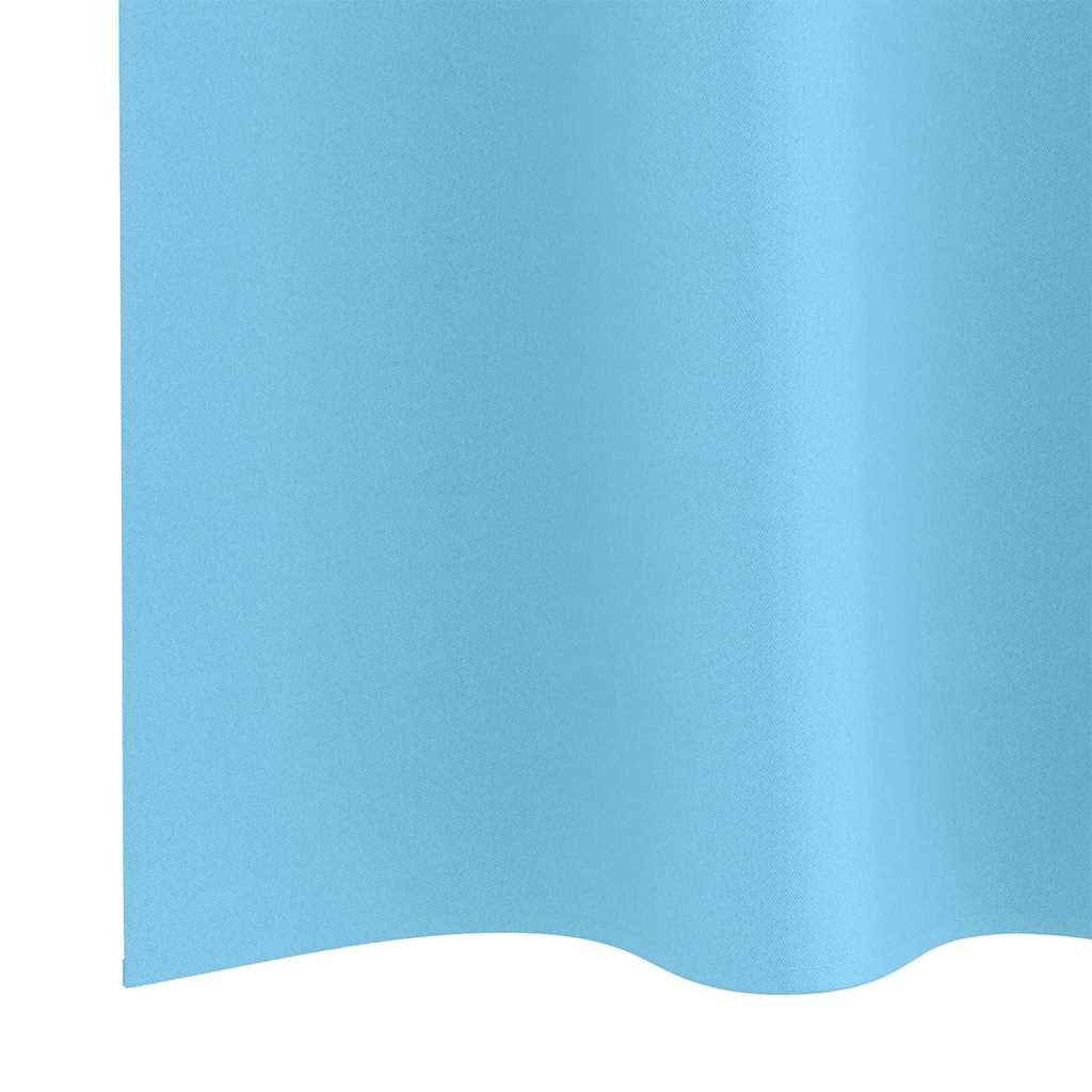 Cortinas opacas com cortinas Azul Claro Poliéster