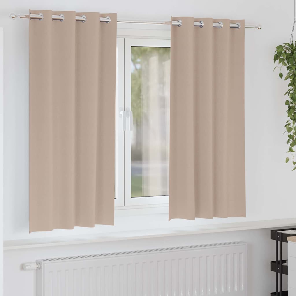 Cortinas opacas com cortinas Cinzento-acastanhado Poliéster