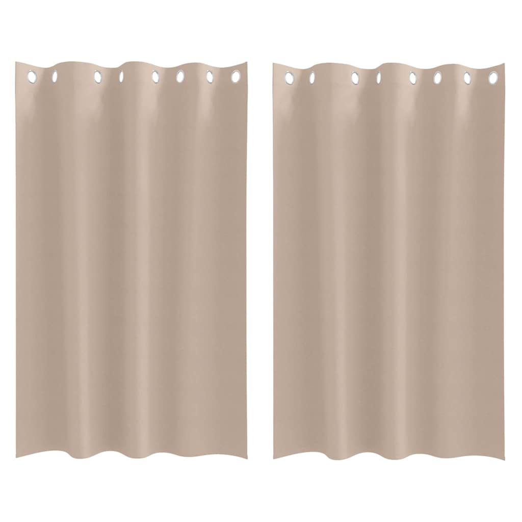 Cortinas opacas com cortinas Cinzento-acastanhado Poliéster