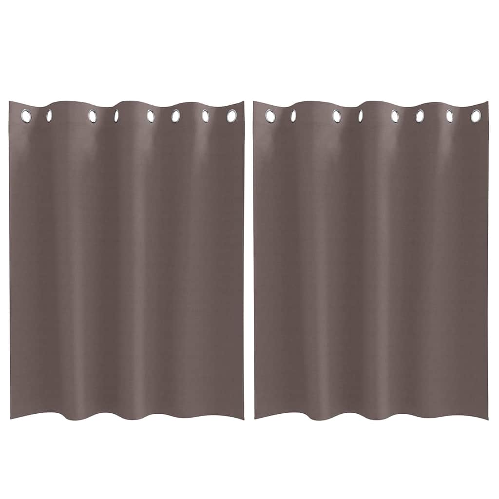 Cortinas opacas com cortinas Marrom Escuro Poliéster
