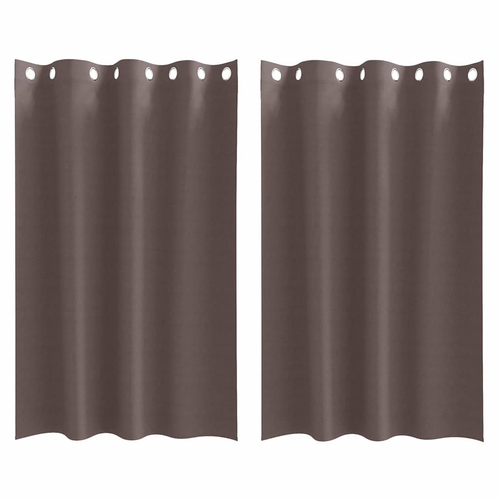 Cortinas opacas com cortinas Marrom Escuro Poliéster