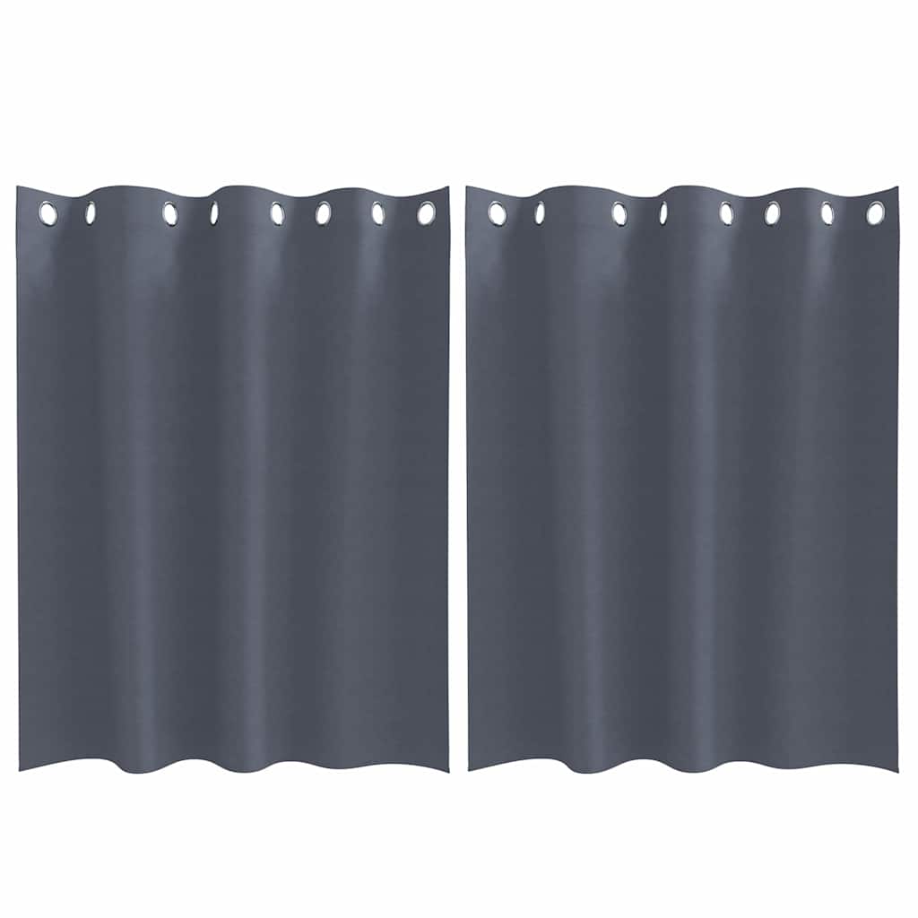 Cortinas opacas com cortinas Antracite Poliéster