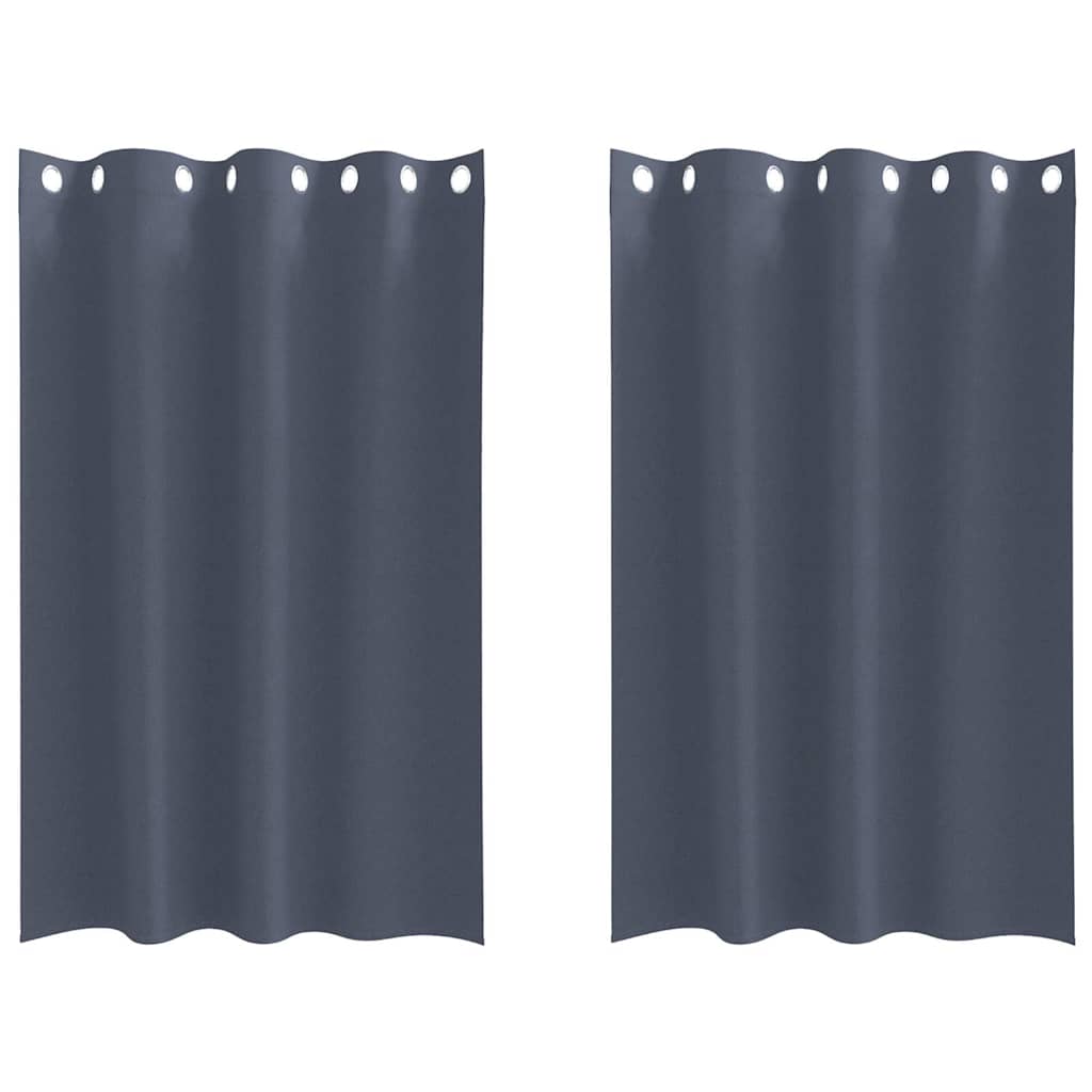 Cortinas opacas com cortinas Antracite Poliéster