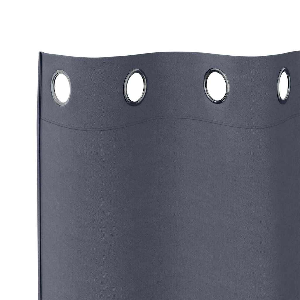 Cortinas opacas com cortinas Antracite Poliéster