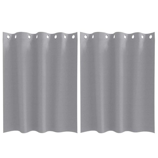 Cortinas Blackout com Argolas 2 pcs Cinzento-claro 140 x 140 cm