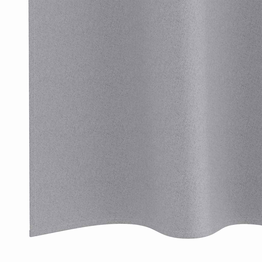 Cortinas opacas com cortinas Cinzento-claro Poliéster