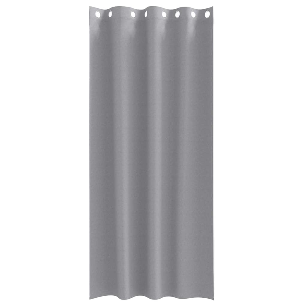 Cortinas opacas com cortinas Cinzento-claro Poliéster