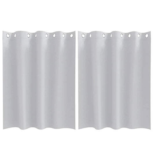 Cortinas Blackout com Argolas 2 pcs Cinza Claro 140 x 140 cm