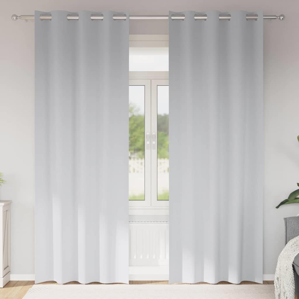Cortinas opacas com cortinas Pale Grey Poliéster