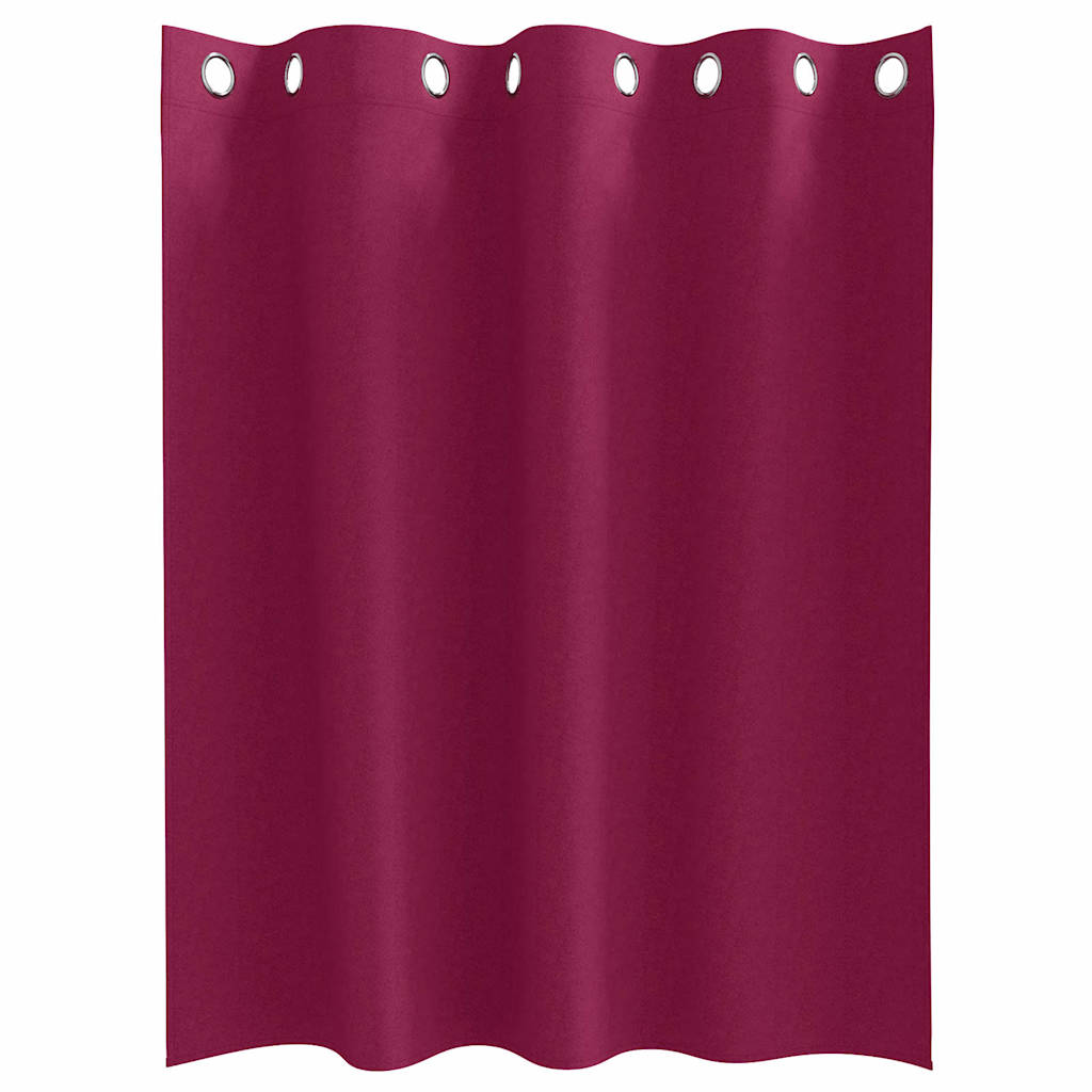 Cortinas opacas com cortinas Vinho Vermelho Poliéster