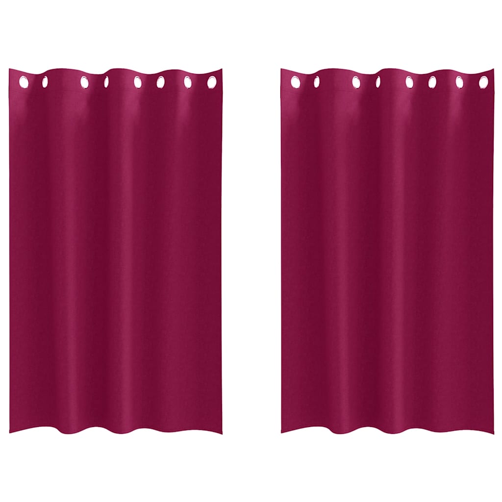 Cortinas opacas com cortinas Vinho Vermelho Poliéster
