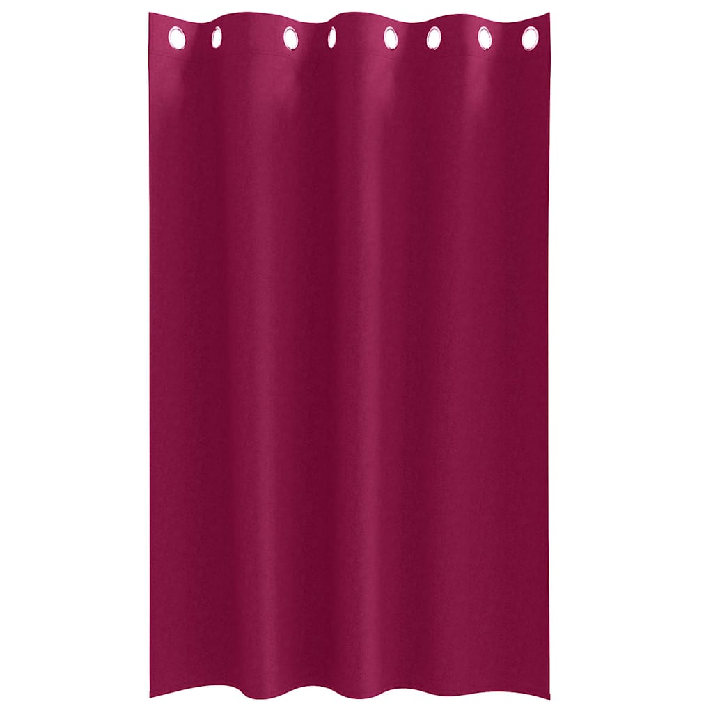 Cortinas opacas com cortinas Vinho Vermelho Poliéster