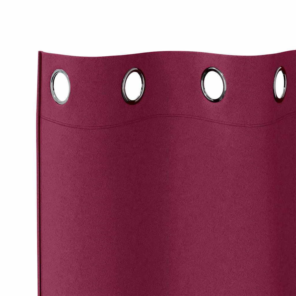 Cortinas opacas com cortinas Vinho Vermelho Poliéster