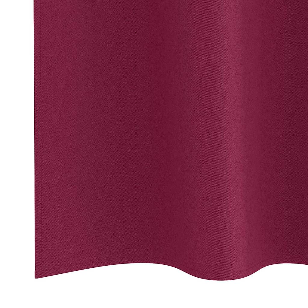Cortinas opacas com cortinas Vinho Vermelho Poliéster