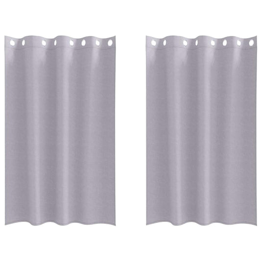 Cortinas Blackout com Argolas 2 pcs Cinza Metálico 175 x 140 cm