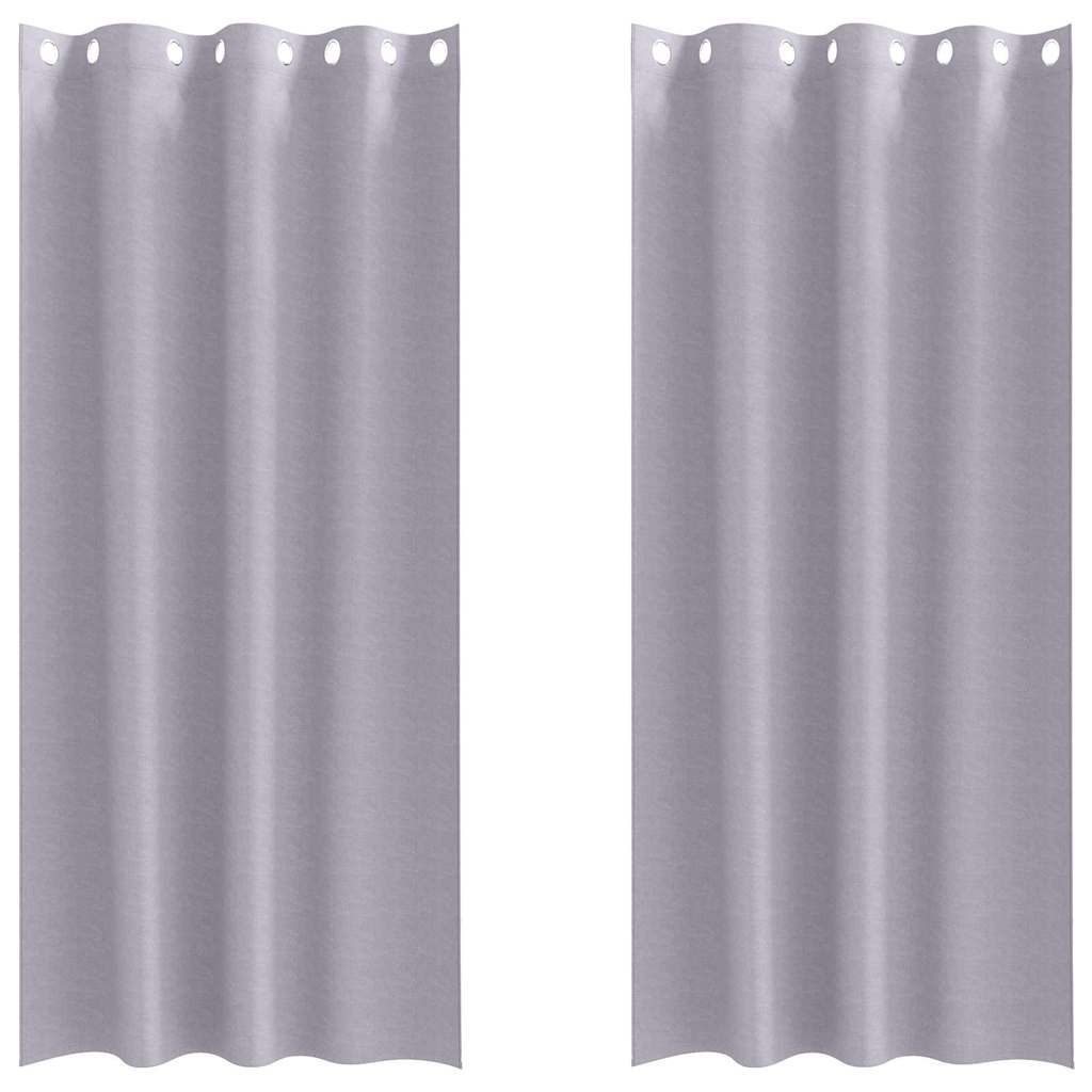 Cortinas opacas com cortinas Metal Grey Poliéster