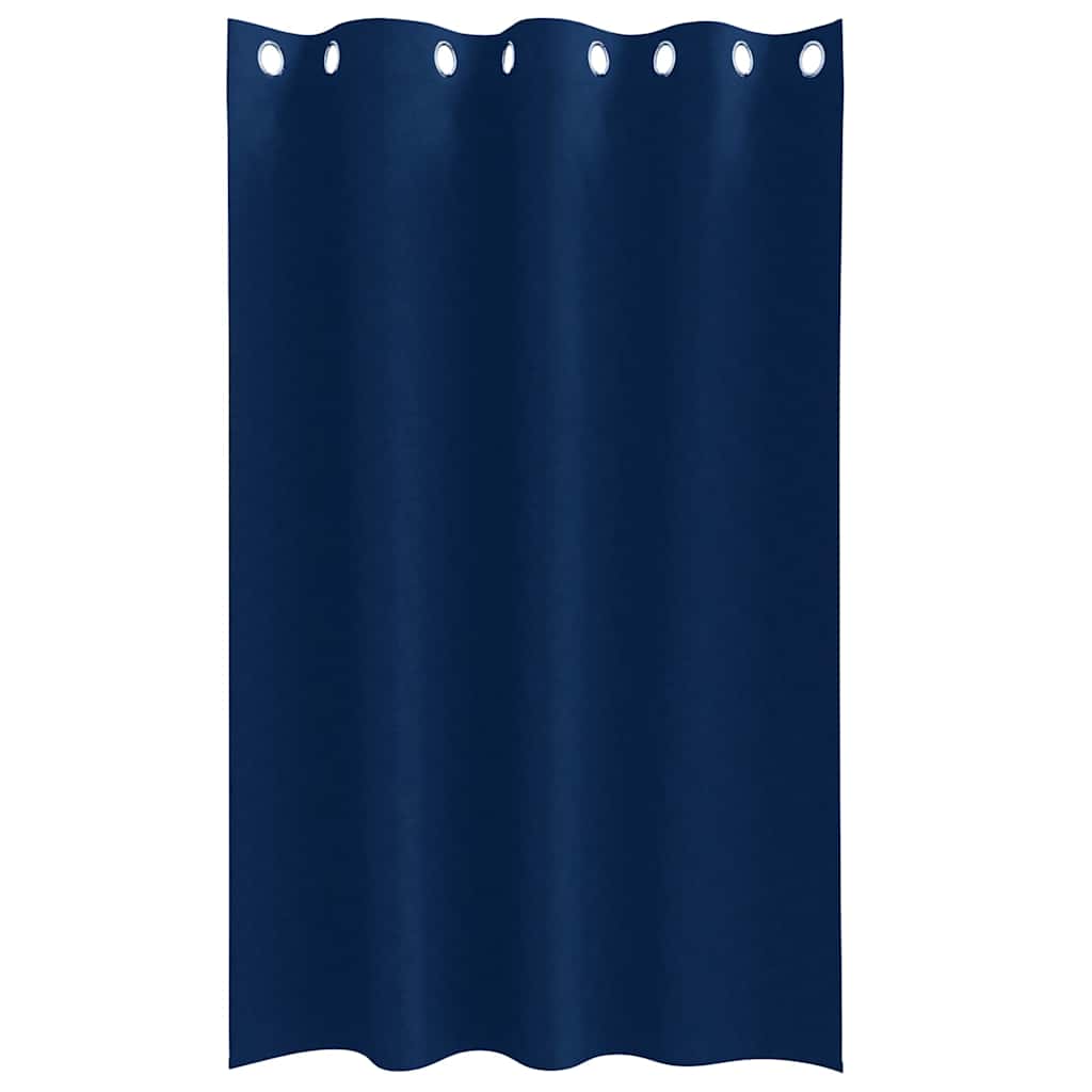Cortinas opacas com cortinas Azul Escuro Poliéster